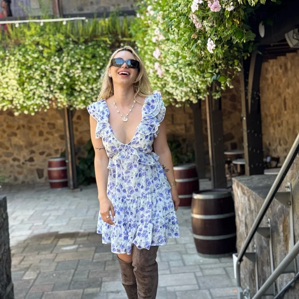 Floral Ruffle Mini Dress - Picture 5 of 5